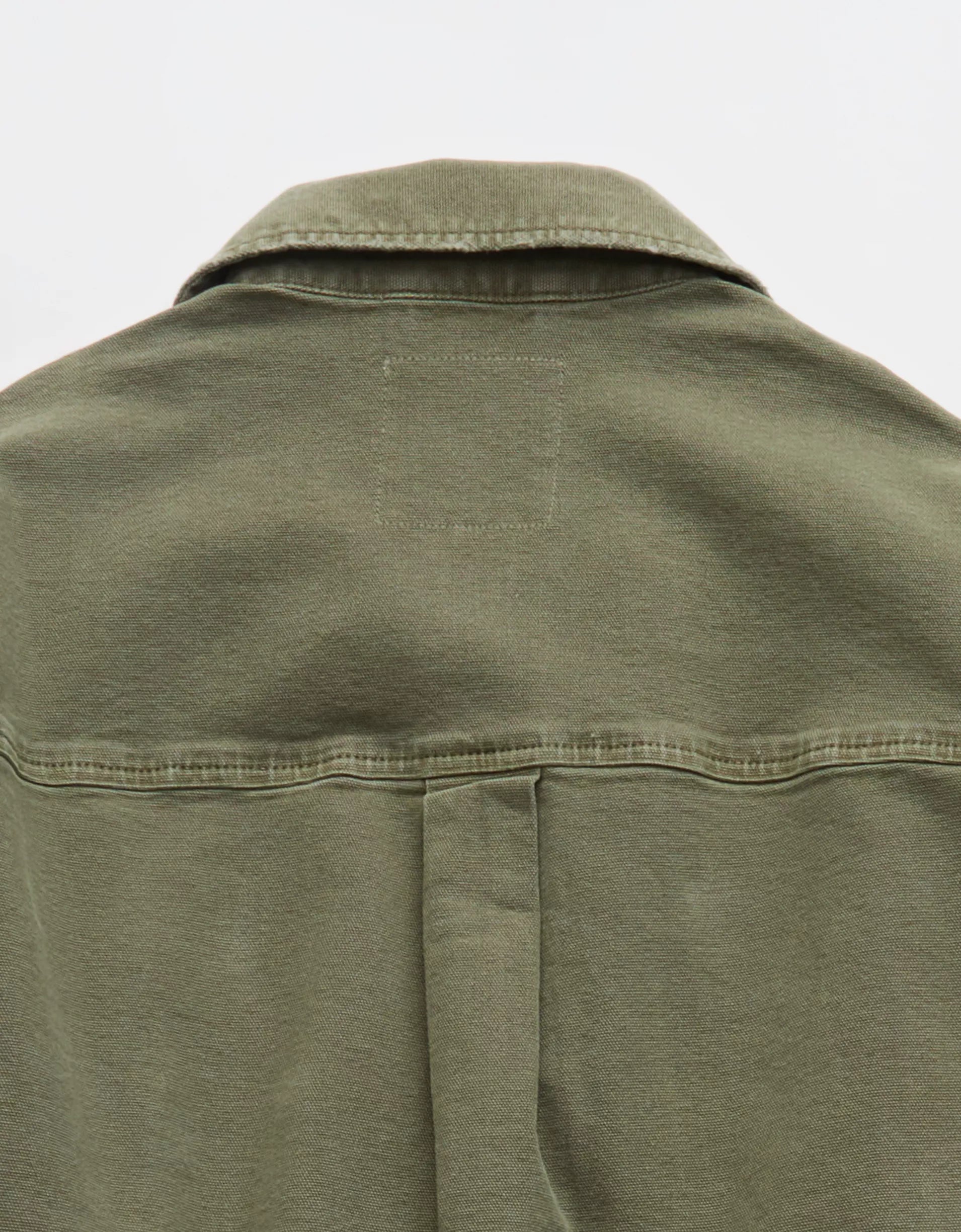Vintage Washed Canvas Utility Shacket for Women